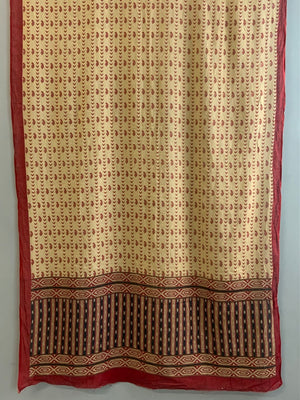 Indian lightweight vintage printed summer shawl (221  x 109cm)