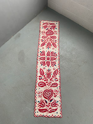 Hungarian antique embroidery counterplain (169 x 38cm)