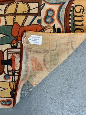 Norwegian museum reproduction printed cloth of trades (125 x 40cm)