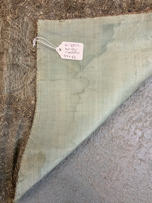 Antique Chasuble with heavy silver brocading (74 x 64)