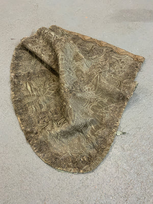 Antique Chasuble with heavy silver brocading (74 x 64)