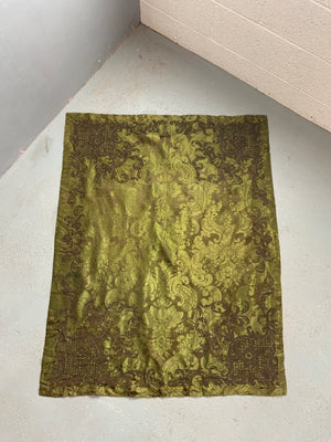 Florentine green antique silk damask cover (134 x 105)