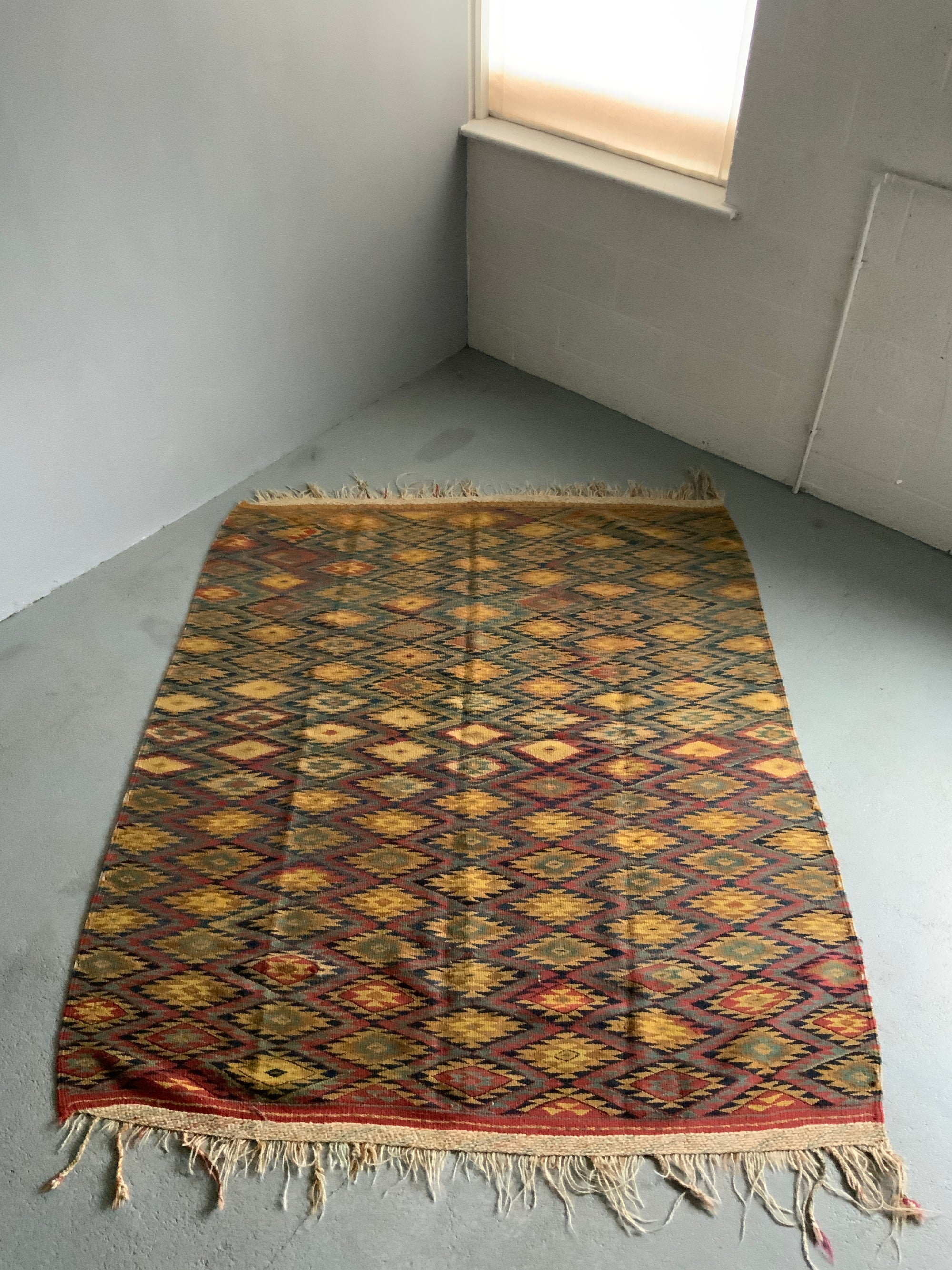 Azerbaijan vintage flatweave rug (209 x 175cm)