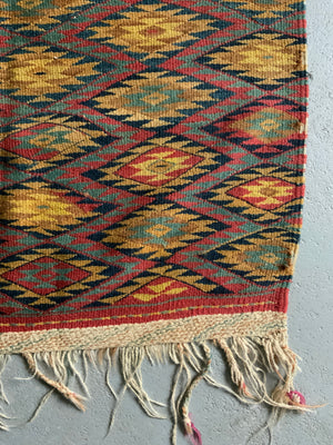 Azerbaijan vintage flatweave rug (209 x 175cm)