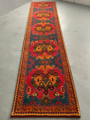CROR bespoke Turkish 'house style' Ushak design runner (405 x 93cm) *new