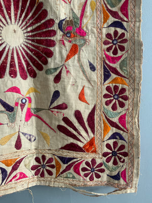 Indian Gujarat embroidery (146 x 125cm)