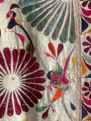 Indian Gujarat embroidery (146 x 125cm)