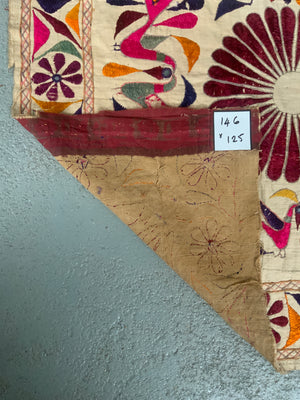 Indian Gujarat embroidery (146 x 125cm)