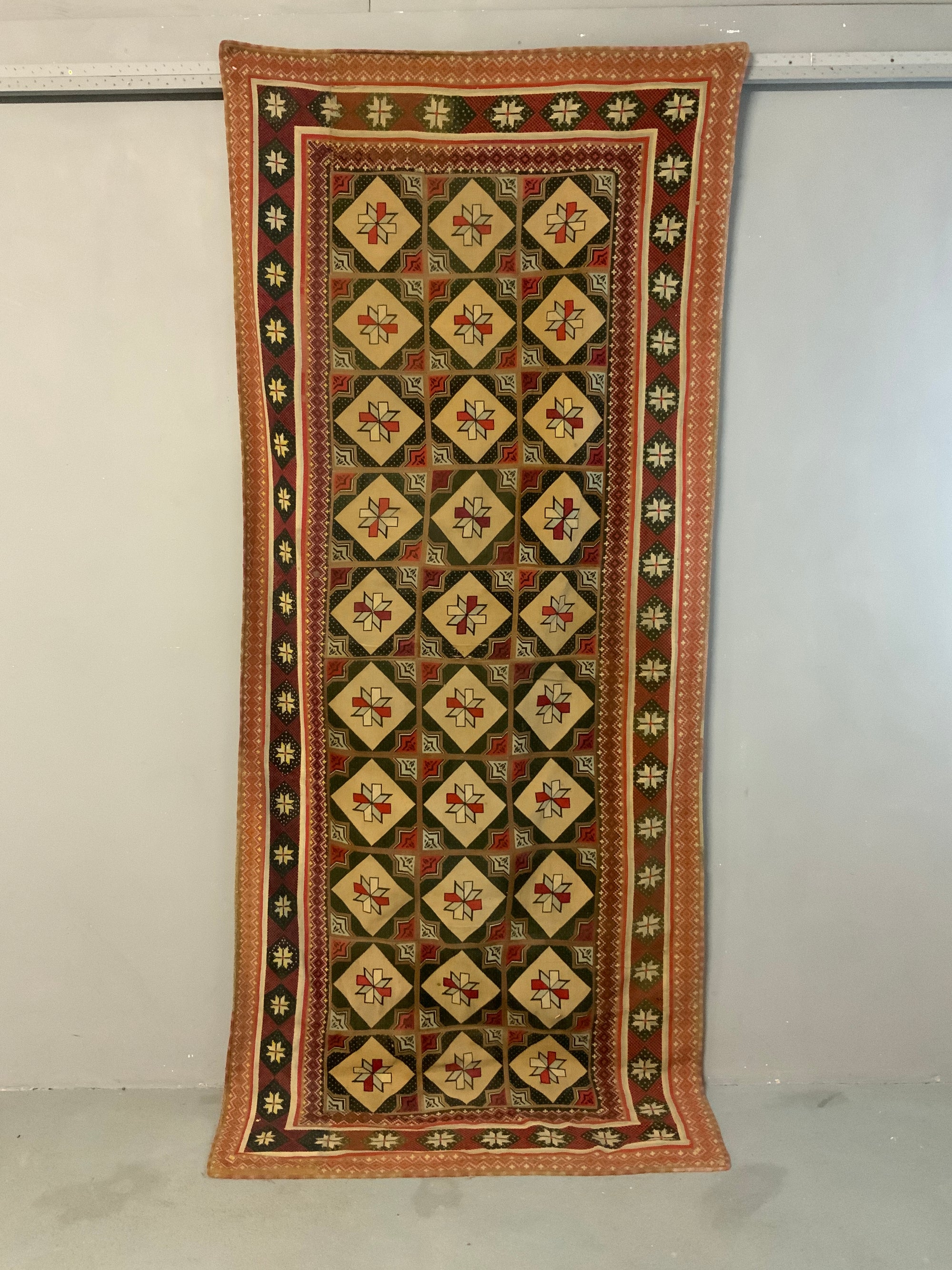 French needlepoint rug (263 x 114cm)