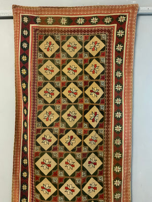 French needlepoint rug (263 x 114cm)