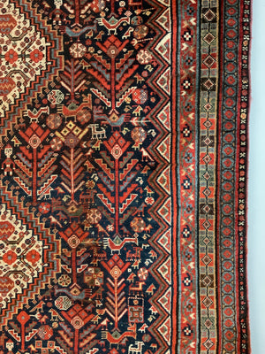 Khamseh antique small carpet (254 x 158cm)
