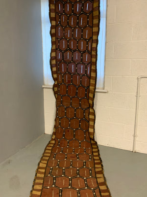 Congo Showa long rafia panel with cowries (587 x 78cm)