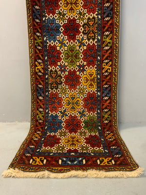 Turkish runner handspun wool natural dyes (290 x 76 cm) *new