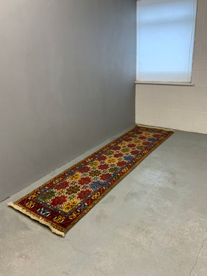 Turkish runner handspun wool natural dyes (290 x 76 cm) *new