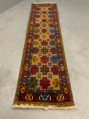 Turkish runner handspun wool natural dyes (290 x 76 cm) *new