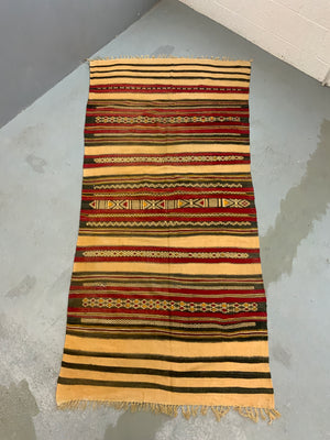 Tunisian Berber brocaded flatweave (235 x 109cm)