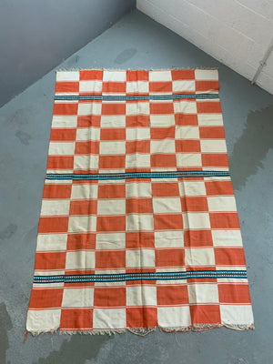 W. African Ivory Coast strip weave cotton mantle (220 x 148cm)