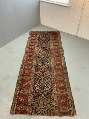 Kurdish antique long rug / runner fragment (271 x 105cm) *AF