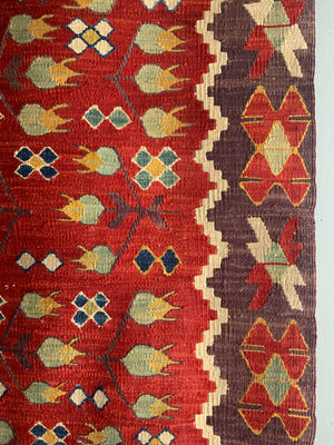 Turkish natural dye kilim short runner (206 x 65cm) *new