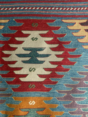 Turkish Konya kilm carpet with Afyon design (355 x 264cm) *new