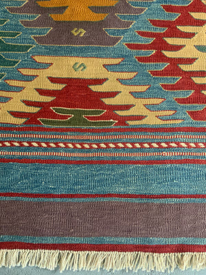 Turkish Konya kilm carpet with Afyon design (355 x 264cm) *new