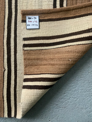 Turkish Central Anatolian striped flatweave runner (244 x 72cm)