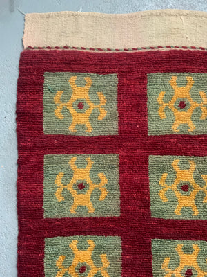 Turkish Obruk looped pile Çeki Tülü rug (145 x 108cm)