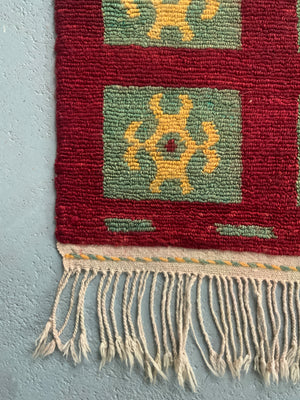 Turkish Obruk looped pile Çeki Tülü rug (145 x 108cm)