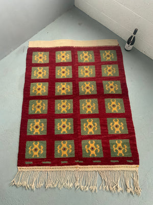 Turkish Obruk looped pile Çeki Tülü rug (145 x 108cm)