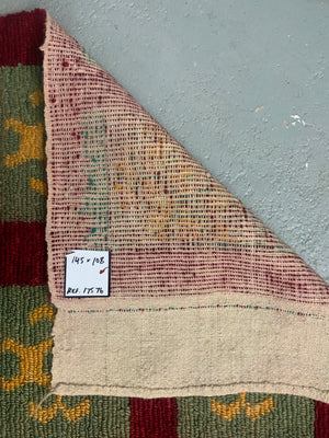 Turkish Obruk looped pile Çeki Tülü rug (145 x 108cm)