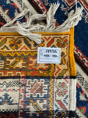 Moroccan carpet in mixed techique (252 x 152cm)