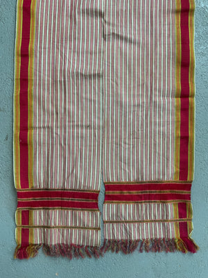 Bahawalpur or Hyderabad intage warp faced silk band (252 x 29cm)