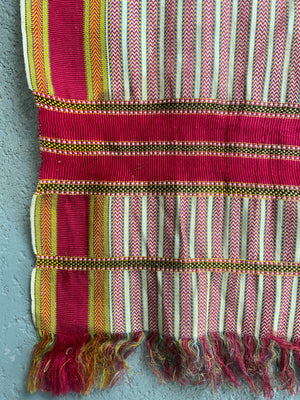 Bahawalpur or Hyderabad intage warp faced silk band (252 x 29cm)