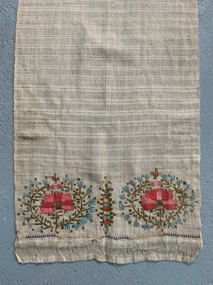 Turkish Ottoman embroidered towel (132 x 46cm)