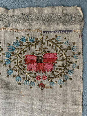 Turkish Ottoman embroidered towel (132 x 46cm)