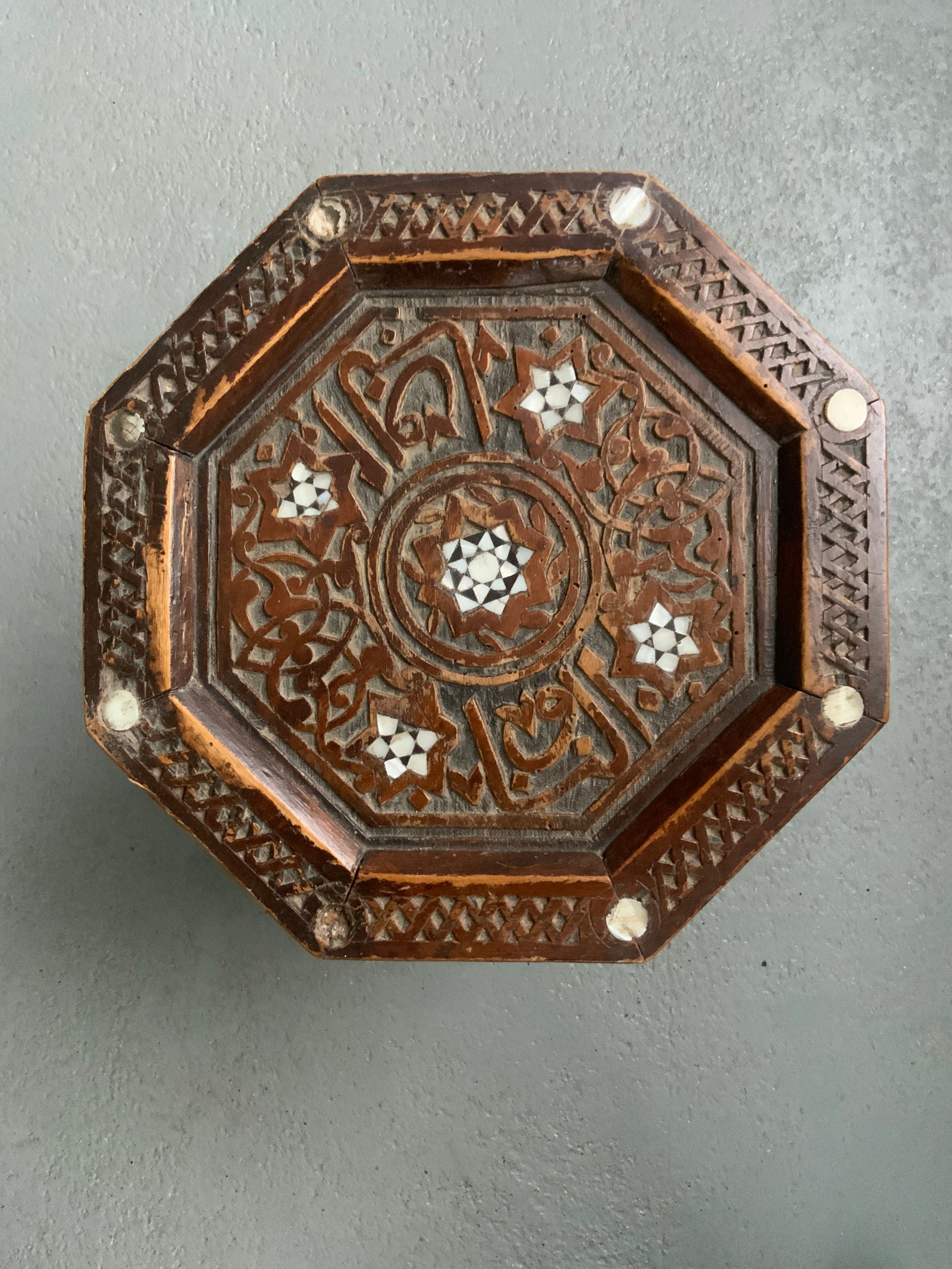 Diminutive Levantine octagonal table (41 x 26cm)