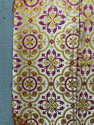 French antique silk cope (91 x 263cm)