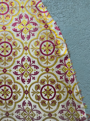 French antique silk cope (91 x 263cm)