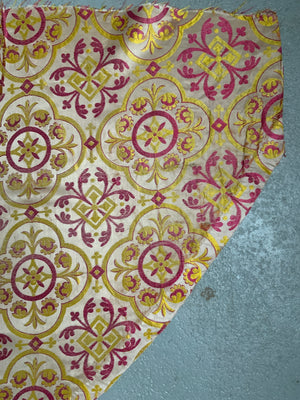 French antique silk cope (91 x 263cm)