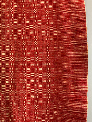 American Pennsylanian antique doubleweave coverlette (213 x 164cm)