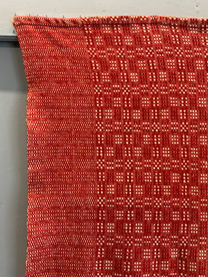 American Pennsylanian antique doubleweave coverlette (213 x 164cm)