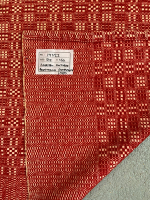 American Pennsylanian antique doubleweave coverlette (213 x 164cm)