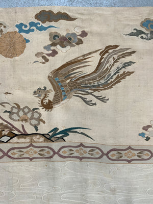 Japanese Edo period antique kesi silk tapestry (205 x 136cm)