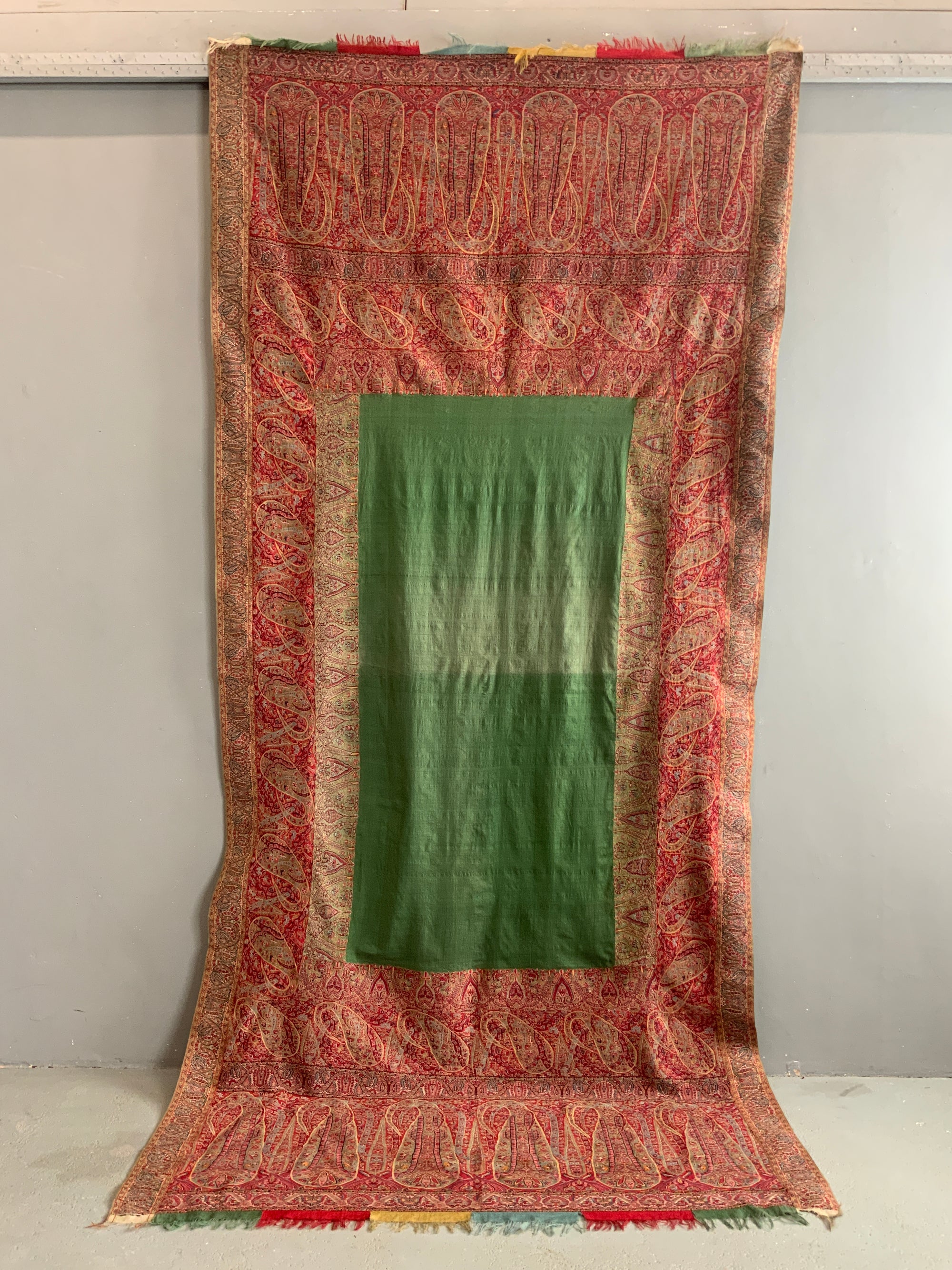 Antique Kashmir Jamawar shawl (283 x 132cm)