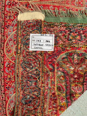 Antique Kashmir Jamawar shawl (283 x 132cm)