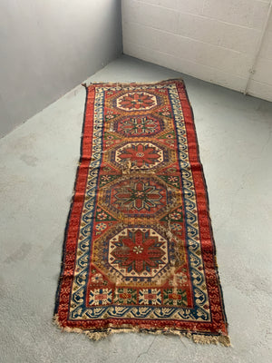 Antique Holbein design Caucasian rug (237 x 99cm) *AF
