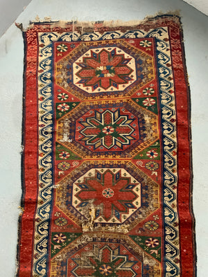Antique Holbein design Caucasian rug (237 x 99cm) *AF