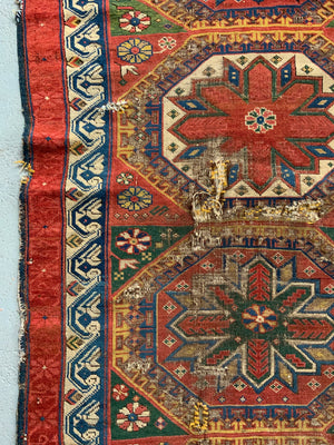 Antique Holbein design Caucasian rug (237 x 99cm) *AF