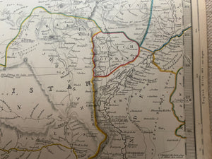 Map of Bokhara, Cabool & Beloochistan 1838 (41 x 34cm)
