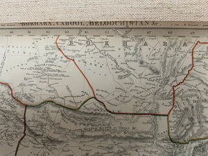 Map of Bokhara, Cabool & Beloochistan 1838 (41 x 34cm)